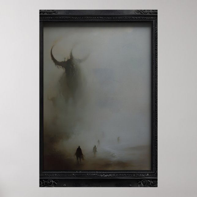 Colossal Monster Wall Art Print, Gothic Dark (Front)