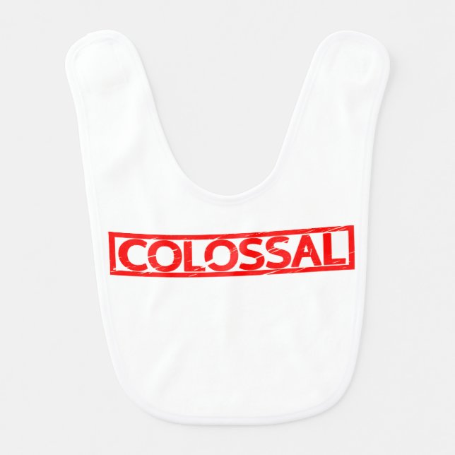 Colossal Stamp Baby Bib (Front)