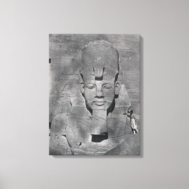Colossal statue of Ramesses II at Abu Simbel, 1850 Canvas Print (Front)