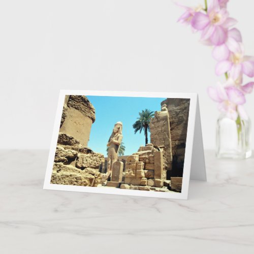 Colossal Statue Of Ramses II Luxor Temple Card