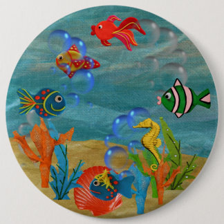 COLOSSAL Tropical fish, 6 inch Pins buttons