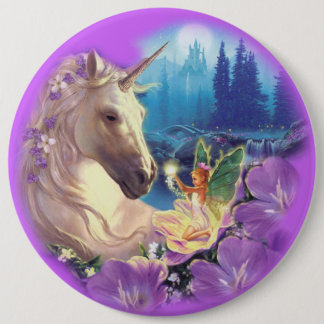 COLOSSAL Unicorn and Fairy, 6 inch Pins buttons