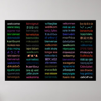 Colossal Welcome in 80 Languages Poster - 5 sizes!