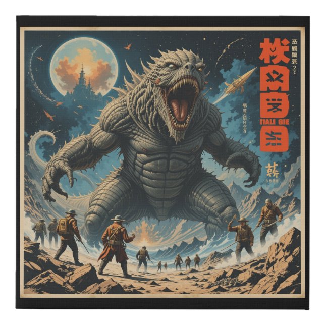 Colossal Wrath: The Kaiju Uprising Faux Canvas Print (Front)