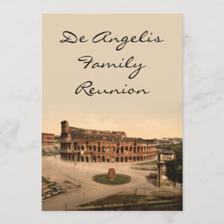 Colosseum and Meta Sudans, Rome, Italy Invitation