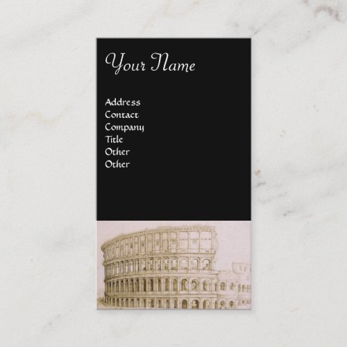 COLOSSEUM Antique ArchitectureArchitectBlack Business Card