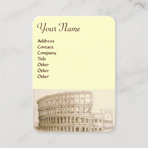 COLOSSEUM Antique ArchitectureArchitect Cream Business Card