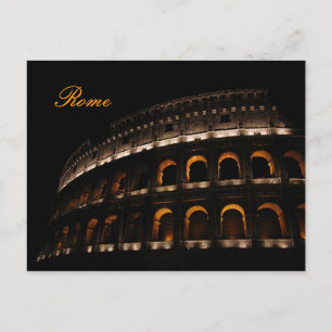 Colosseum at night postcard