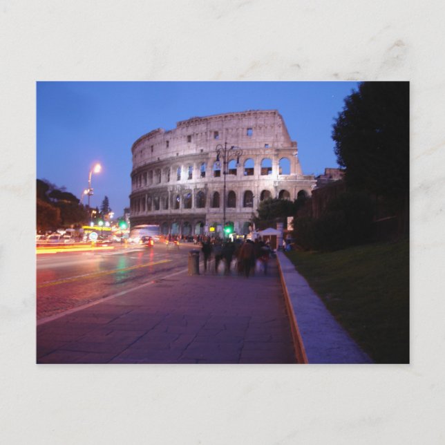 Colosseum at Night Postcard (Front)