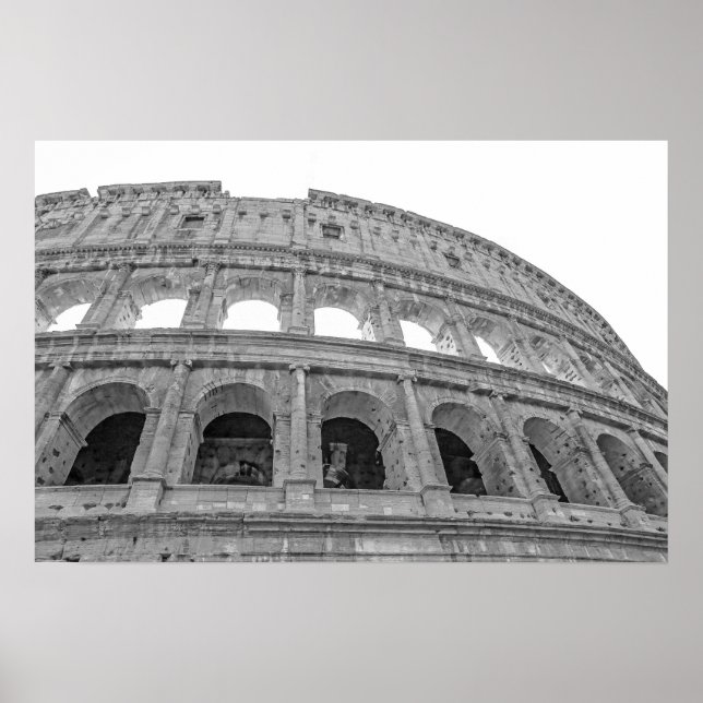Colosseum Black and White Poster (Front)