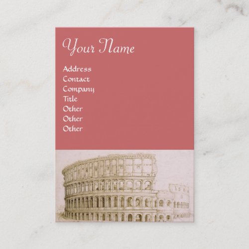 COLOSSEUM Classic ArchitectureMarsala Pink Sepia Business Card