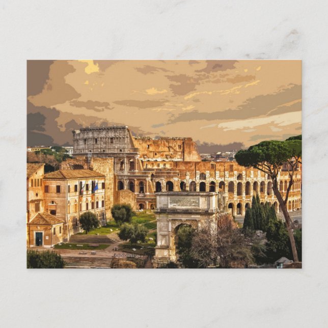 Colosseum Coliseum Italy Rome # Postcard (Front)