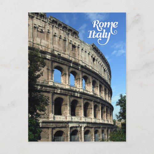 Colosseum in Rome Italy Postcard