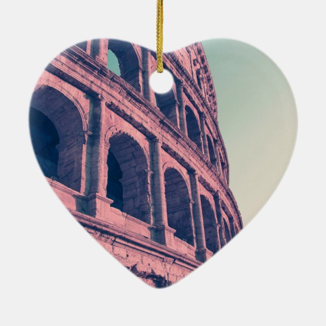 Colosseum in Rome. Monumental 3-tiered Roman Ceramic Ornament (Back)