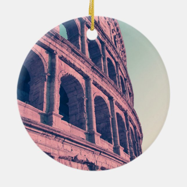 Colosseum in Rome. Monumental 3-tiered Roman Ceramic Ornament (Back)