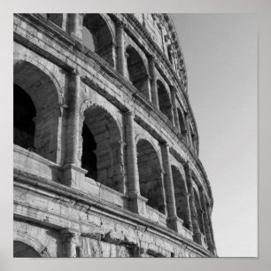 Colosseum in Rome. Monumental Roman amphitheater Poster