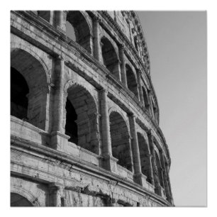 Colosseum in Rome. Monumental Roman amphitheater Poster