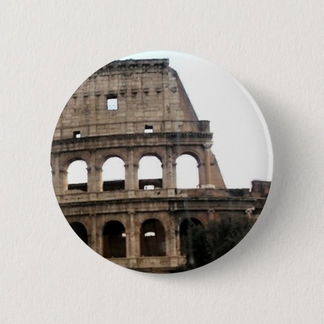 Colosseum Italian Travel Photo Pinback Button (Front)