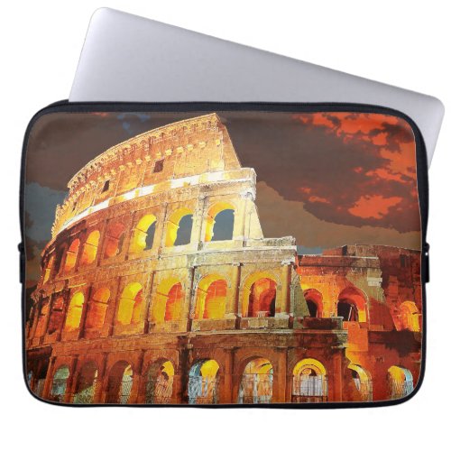 Colosseum Italy Rome Travel Art Vintage Laptop Sleeve