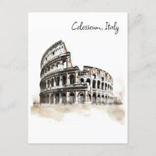 Colosseum, Italy sketch Postcard