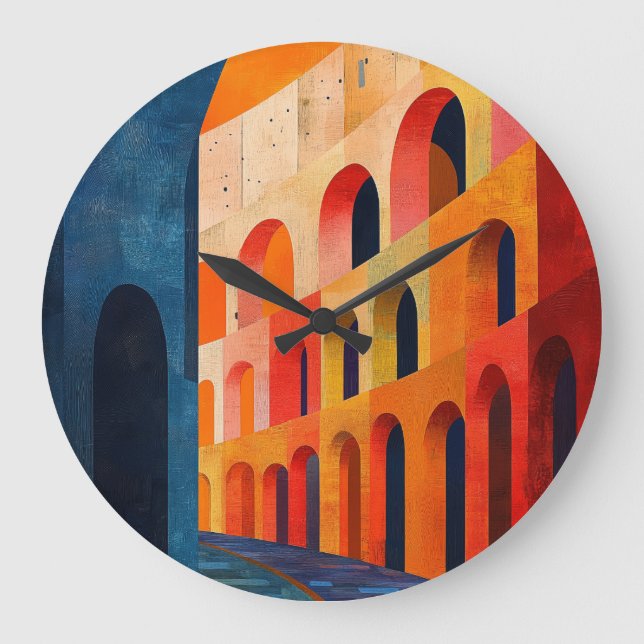 Colosseum Of Rome Large Clock (Front)