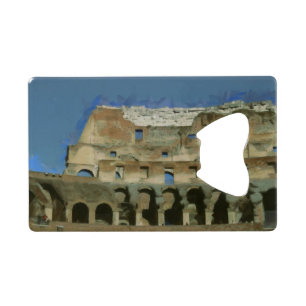 Colosseum painting, Rome Credit Card Bottle Opener