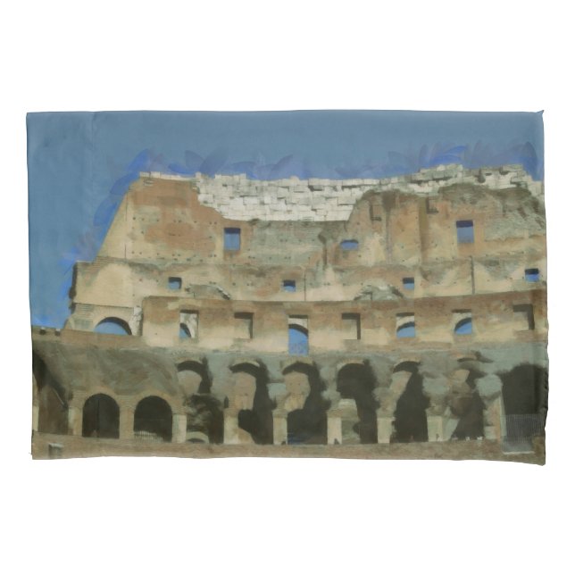 Colosseum painting, Rome Pillowcase (Front)