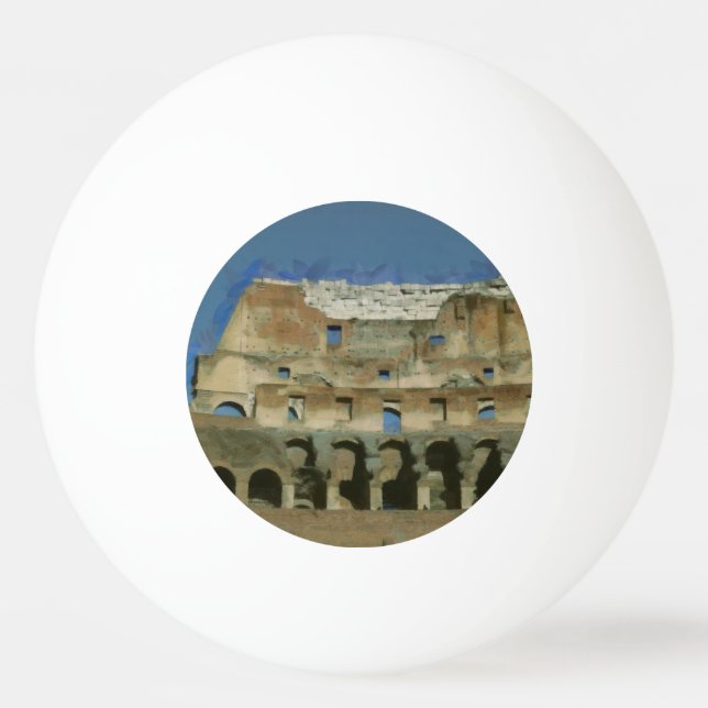 Colosseum painting, Rome Ping-Pong Ball (Front)