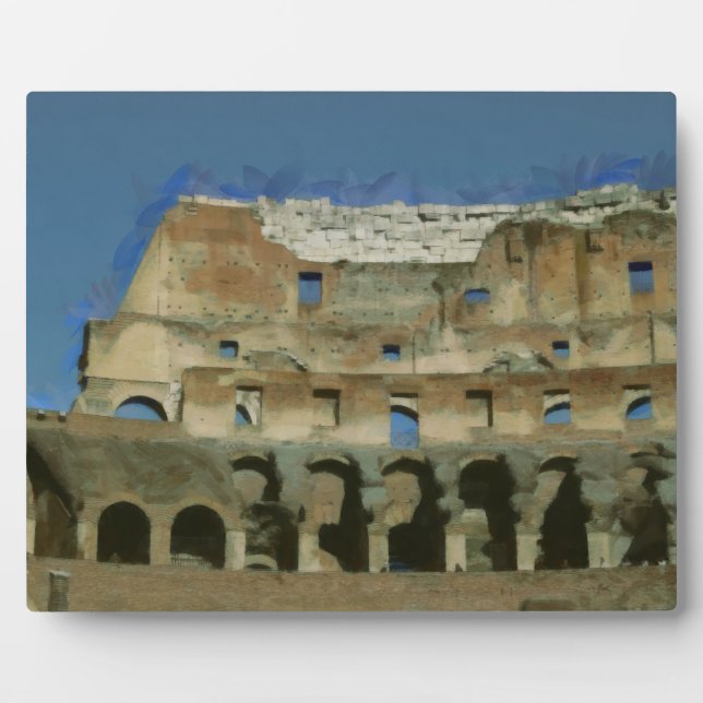 Colosseum painting, Rome Plaque (Front)