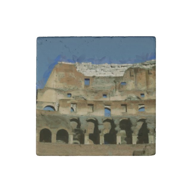 Colosseum painting, Rome Stone Magnet (Front)