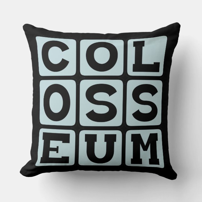 Colosseum, Roman Forum Throw Pillow (Front)