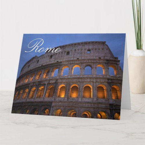 Colosseum Rome Italian Travel Photo  Card
