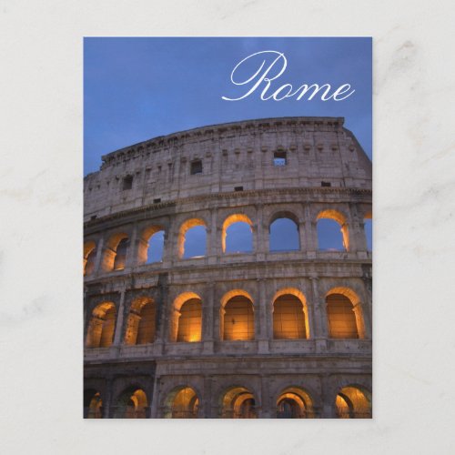 Colosseum Rome Italian Travel Photo Postcard