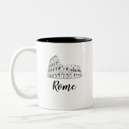 Colosseum Rome Italy Art Two_Tone Coffee Mug