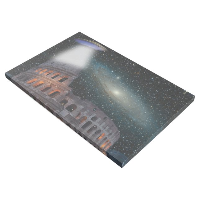 Colosseum Rome Italy Meets Space and UFO Gallery Wrap (3/4)