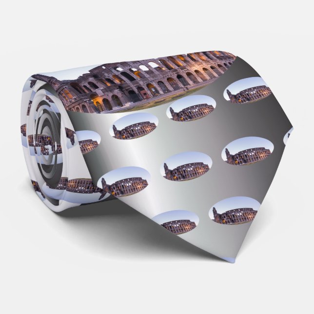 Colosseum - Rome - Italy Neck Tie (Rolled)