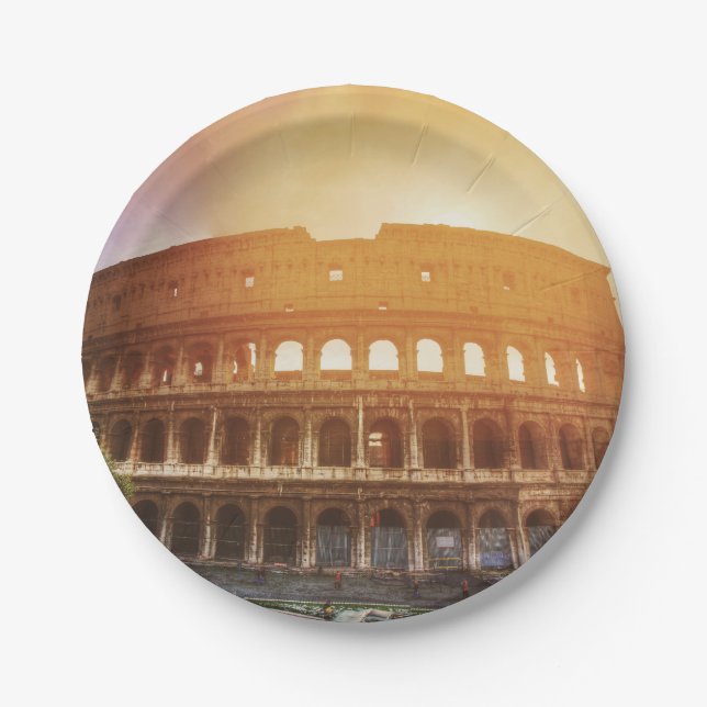 Colosseum, Rome, Italy Paper Plates (Front)