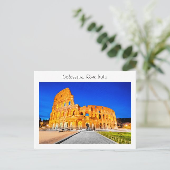Colosseum -Rome Italy  Postcard (Standing Front)