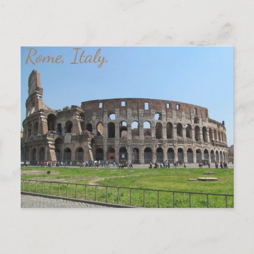 Colosseum Rome Italy Postcard