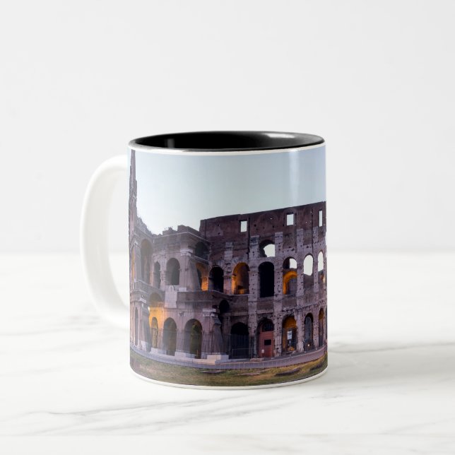 Colosseum - Rome - Italy Two-Tone Coffee Mug (Front Left)