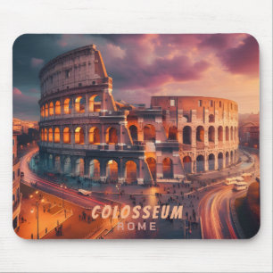 Colosseum Rome Italy Vintage Travel Mouse Pad