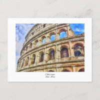 Colosseum Rome, Italy Watercolor Painting