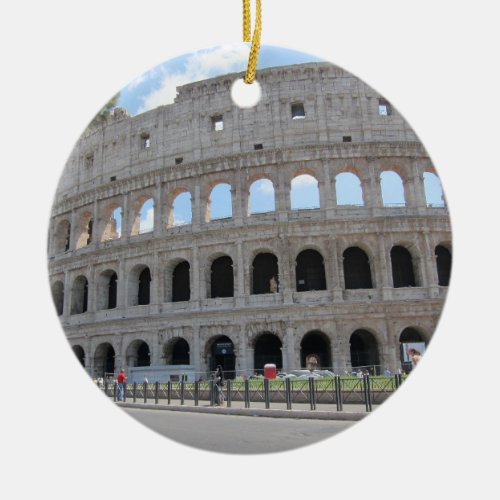 Colosseum Rome On Ceramic Ornament