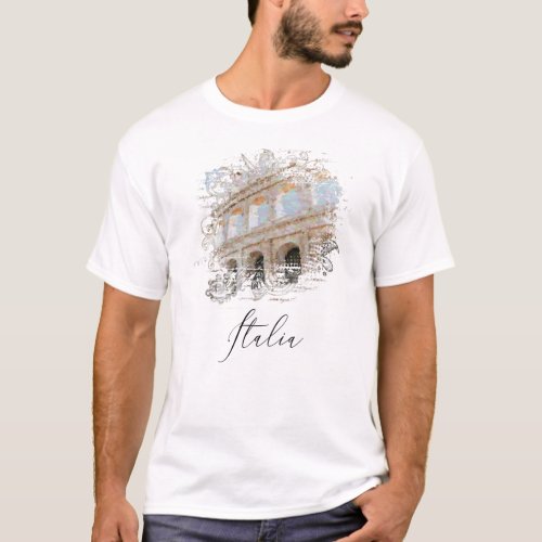  Colosseum Rome Roma Italian Italia T_Shirt