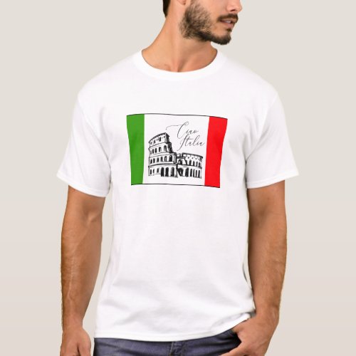  Colosseum Rome Roma Italian Italy T_Shirt
