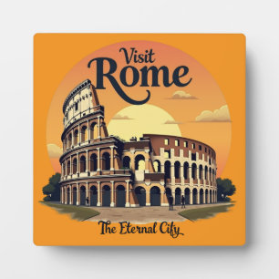 Colosseum Rome Vintage Design Plaque