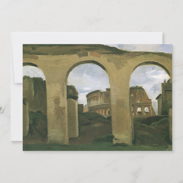 Colosseum Seen through the Arcades in Rome, Italy (Front)