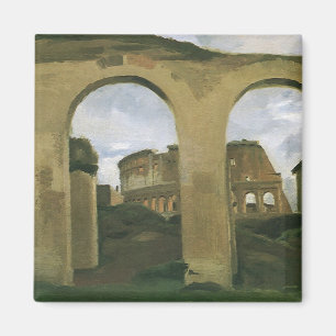 Colosseum Seen through the Arcades in Rome, Italy Magnet