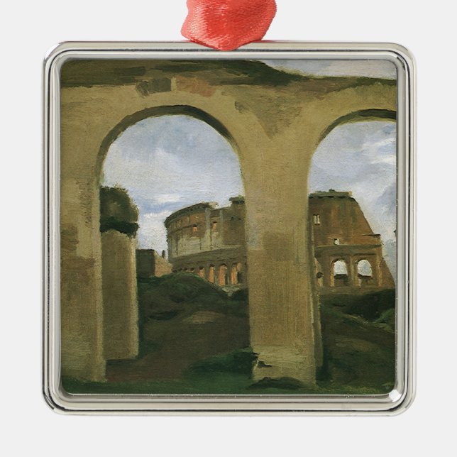 Colosseum Seen through the Arcades in Rome, Italy Metal Ornament (Front)