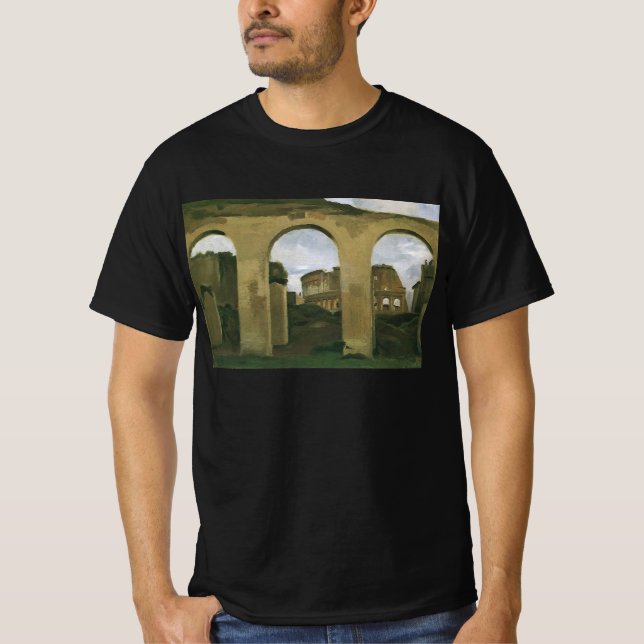 Colosseum Seen through the Arcades in Rome, Italy T-Shirt (Front)